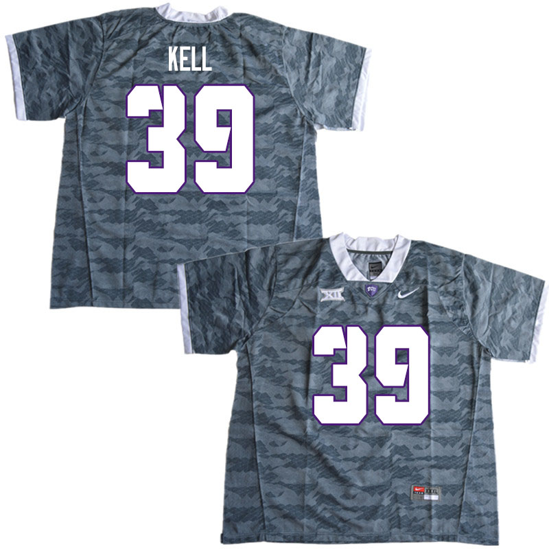 Men #39 Griffin Kell TCU Horned Frogs College Football Jerseys Sale-Gray - Click Image to Close